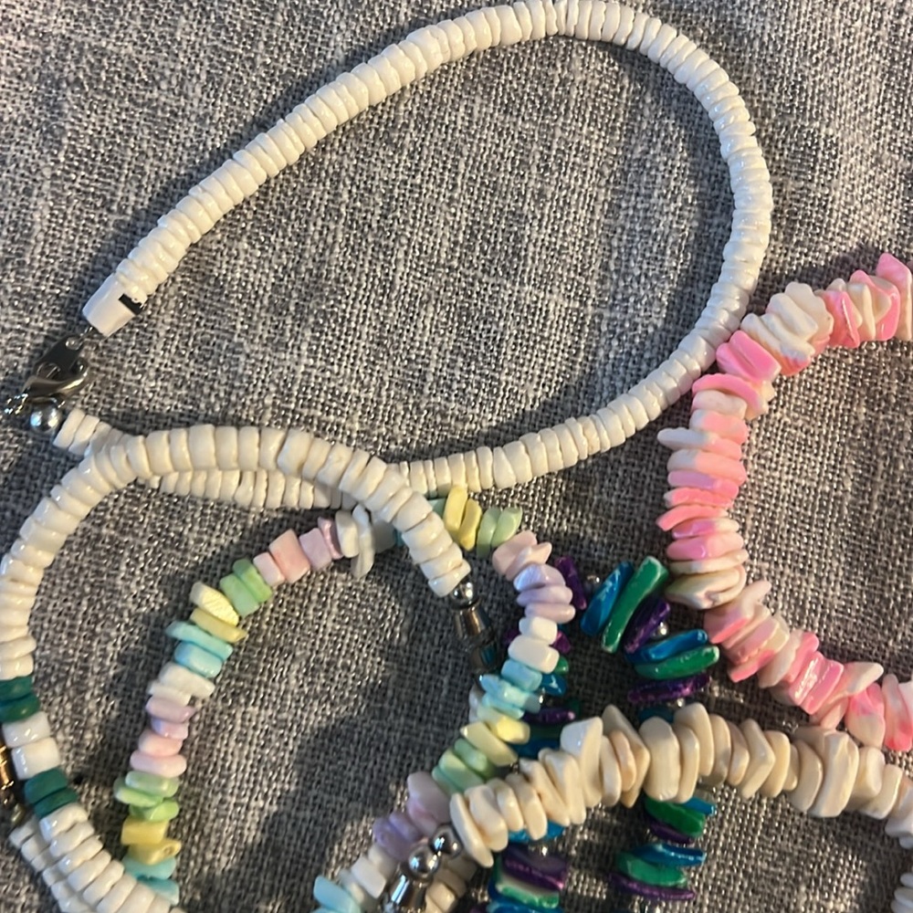 Shell chip bracelet and anklet mix lot - Picture 3 of 6
